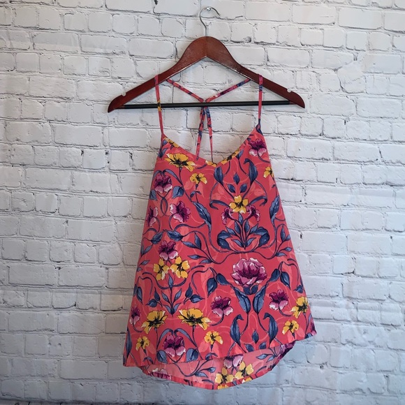 Hollister Pink Multicolor Floral Blouse size S - Picture 2 of 10